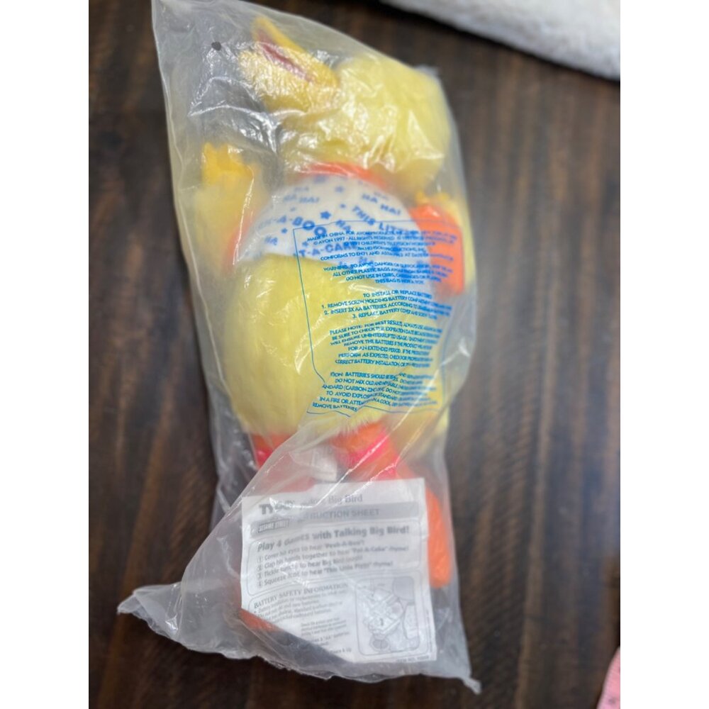 Tyco Playtime Big Bird singing Plush Doll With Instruction Sheet 1996